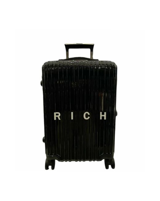 John Richmond Black Large Suitcases