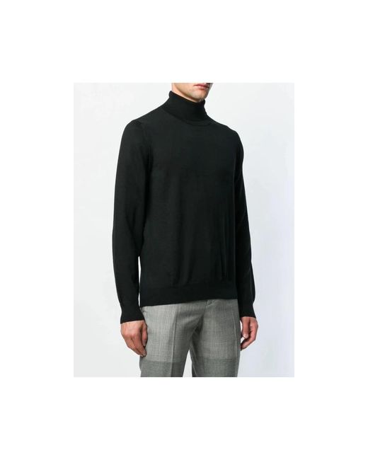 Barba Napoli Black Turtlenecks for men