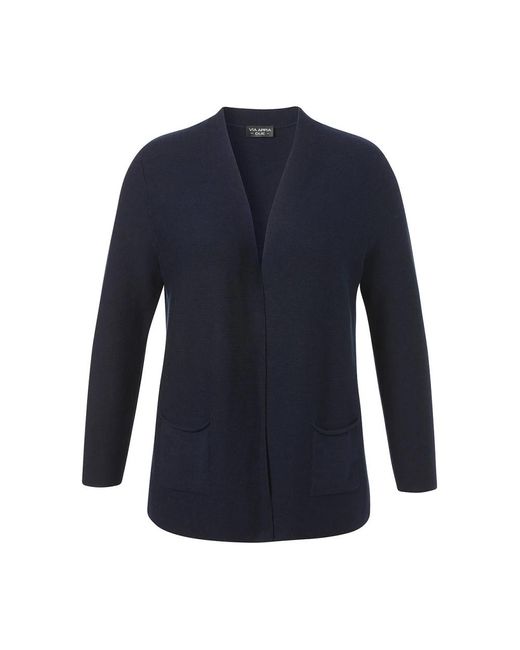 Via Appia Due Open Jas Met Gestructureerde 1/1 Arm in het Blue