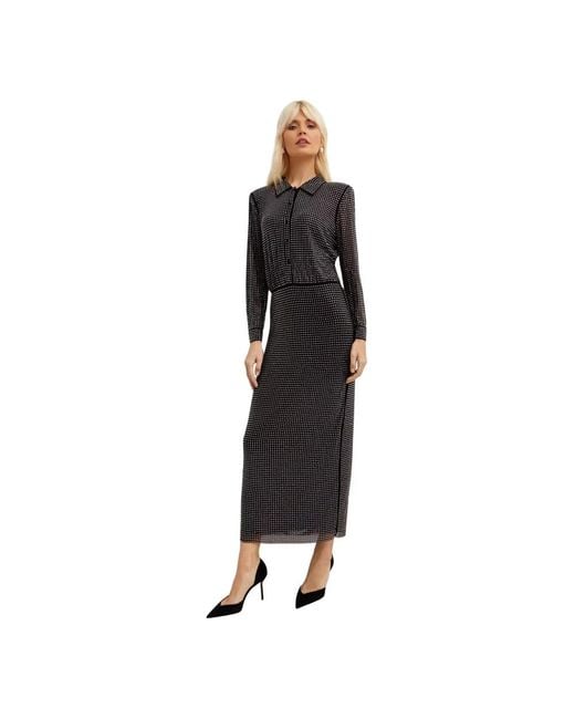 Self-Portrait Black Midi Dresses