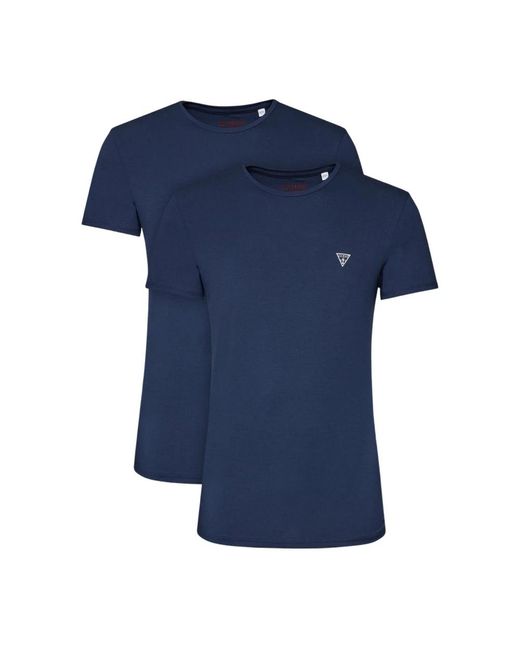 Guess Tops ,Blauw ,Katoen Stretch T-Shirts Pack in het Blue voor heren