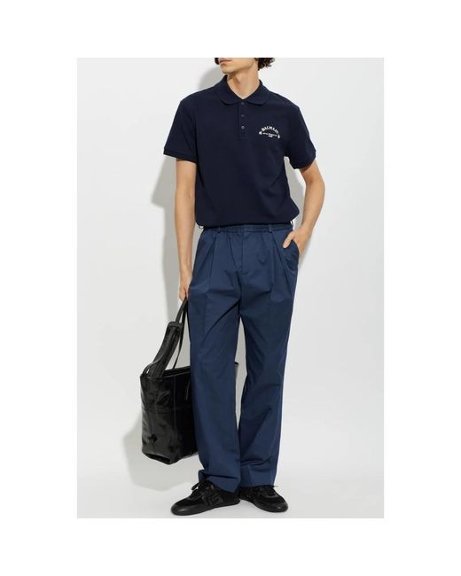 Balmain Polo Met Print in het Blue voor heren