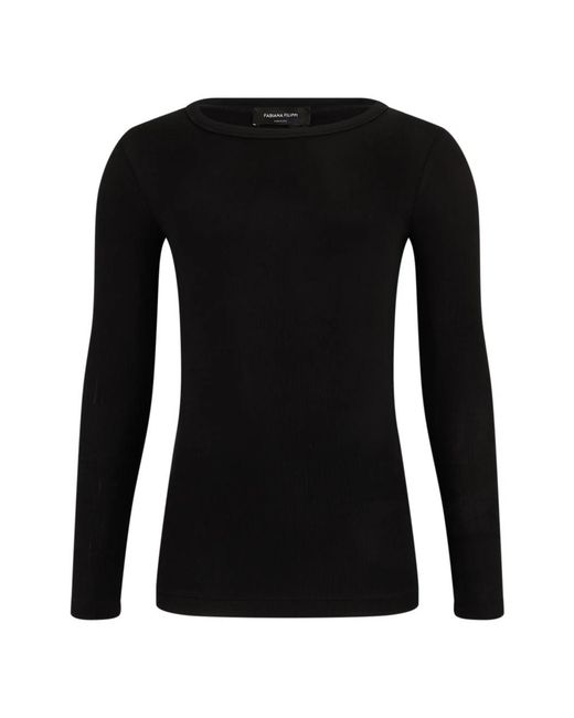Fabiana Filippi Black Round-Neck Knitwear