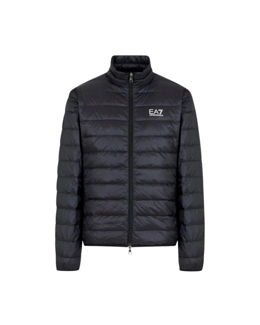 EA7 Black Down Jackets for men