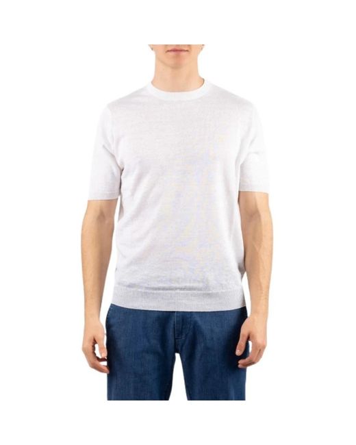 FILIPPO DE LAURENTIIS White Round-Neck Knitwear for men