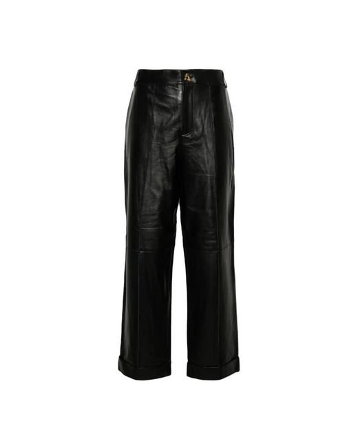 Aeron Black Leather Trousers