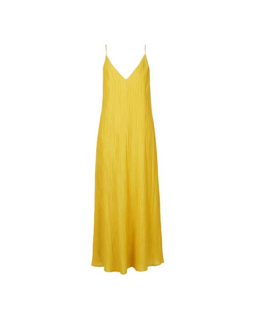 SOLOTRE Yellow Midi Dresses