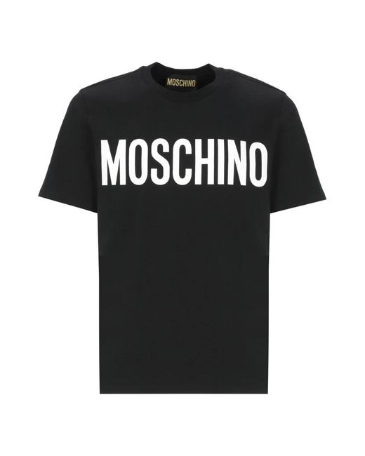 Moschino Schwarzes t-shirt mit logo in Black für Herren