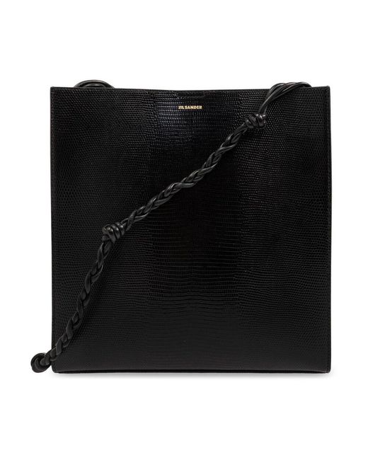 Jil Sander Black 'tangle medium' schultertasche
