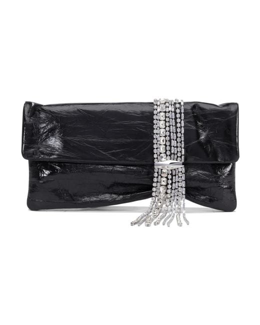 Jimmy Choo Black Schwarze Clutch Tasche Elegantes Abendaccessoire