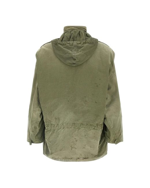 Maison Mihara Yasuhiro Distressed Field Jacket in Green für Herren