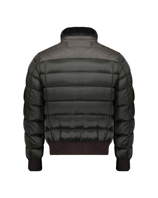 Moorer Bomberjack Met Shearling Kraag in het Gray voor heren