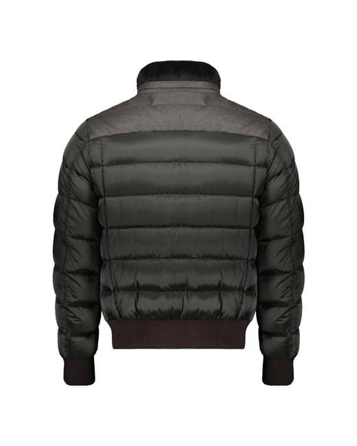 Moorer Bomberjack Met Shearling Kraag in het Gray voor heren