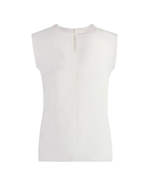 Saint Laurent White Sleeveless Tops