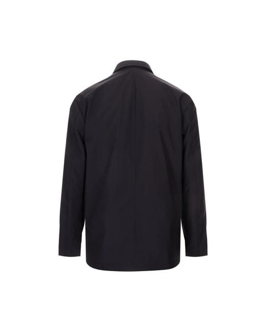 Moncler Blue Single-Breasted Coats for men