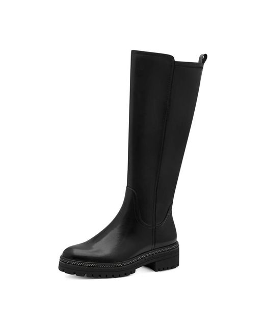 Marco Tozzi Black High Boots