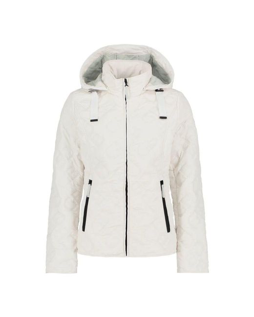 GIL BRET White Kapuzenjacke Mit Grafischem Muster