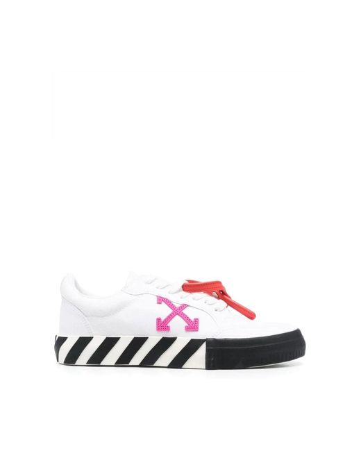 Sneakers low vulcanized in canvas di Off-White c/o Virgil Abloh in White