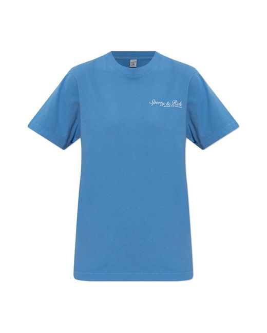 Sporty & Rich T-Shirts in Blue | Lyst