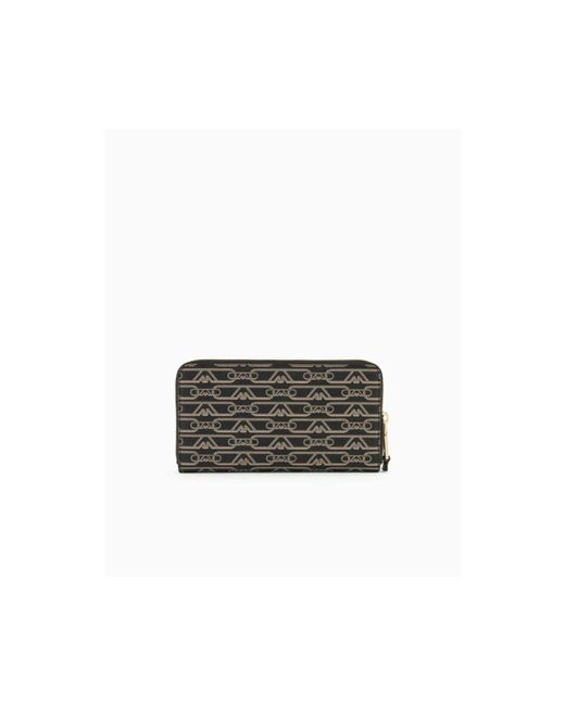 Emporio Armani Gray Große array brieftasche