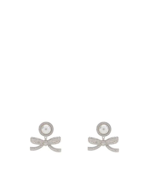 Self-Portrait White Earrings