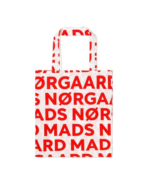 Mads Nørgaard Red Tote Bags