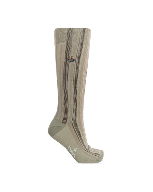 Vivienne Westwood Patterned Socks in het Brown