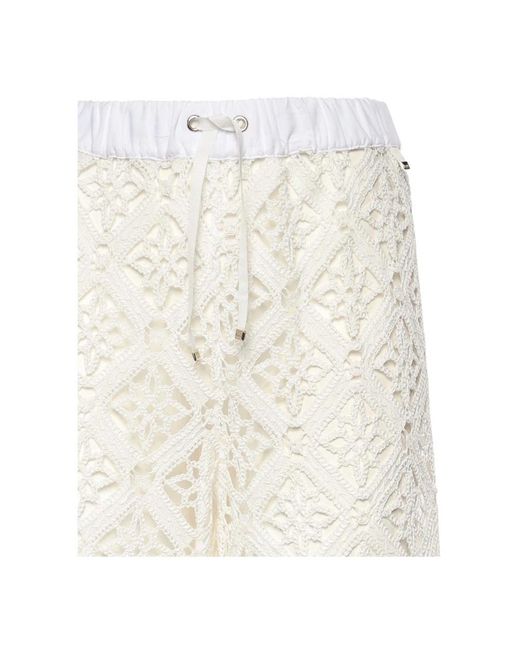 Herno White Wide Trousers
