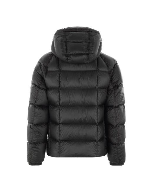 C P Company Hooded Down Jacket Met Lens in het Black voor heren