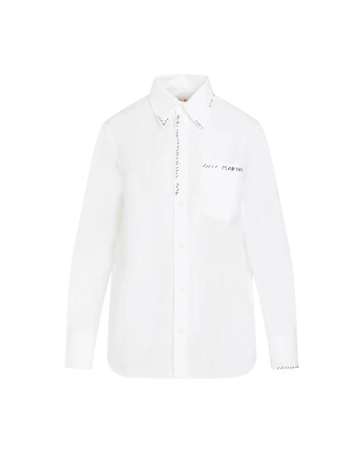 Camisa de algodón lily Marni de color White