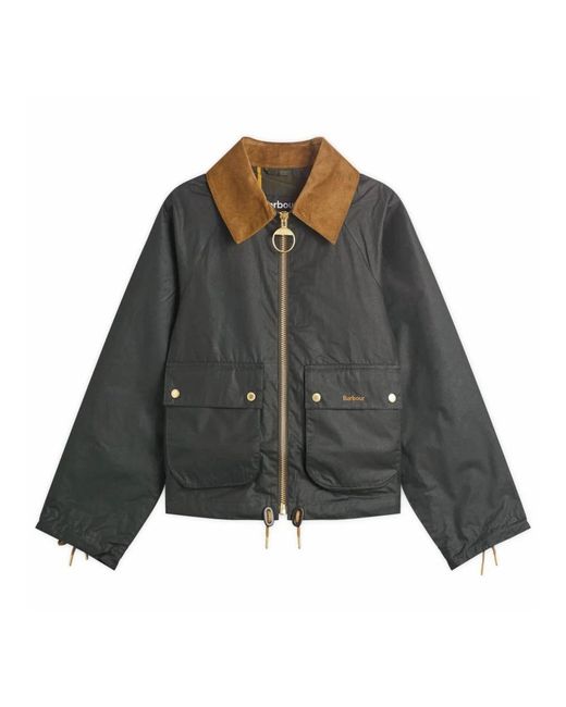Barbour Fitness ,Groen ,Katoen Marron Waxed Jacket in het Gray