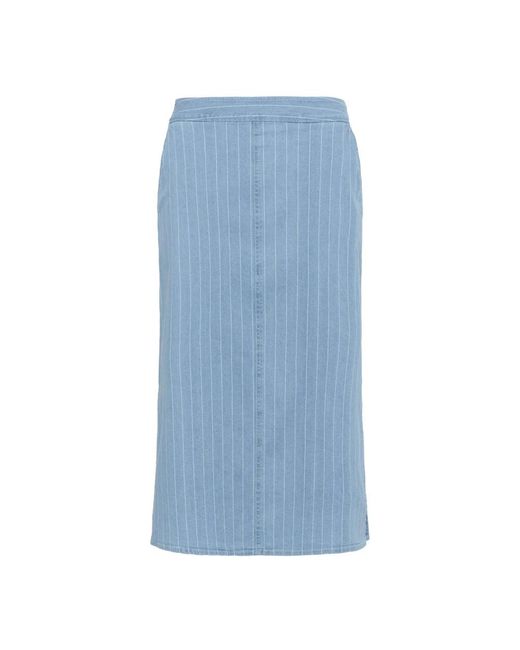 Part Two Rokken ,Blauw ,Denim Gestreepte Denim Rok in het Blue