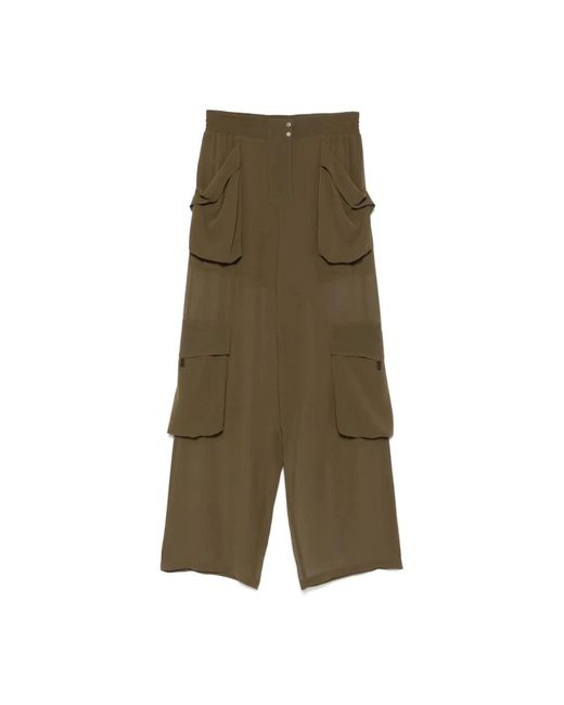 Pinko Green Straight Trousers