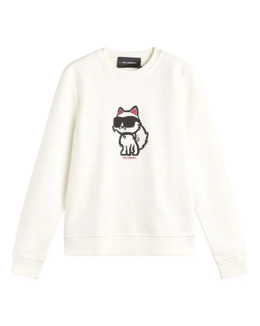 Karl Lagerfeld Ikon Sweatshirt in het White
