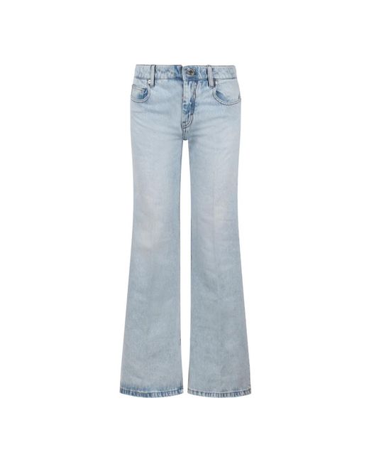 Jeans de mezclilla flare fit con aberturas AMI de color Blue