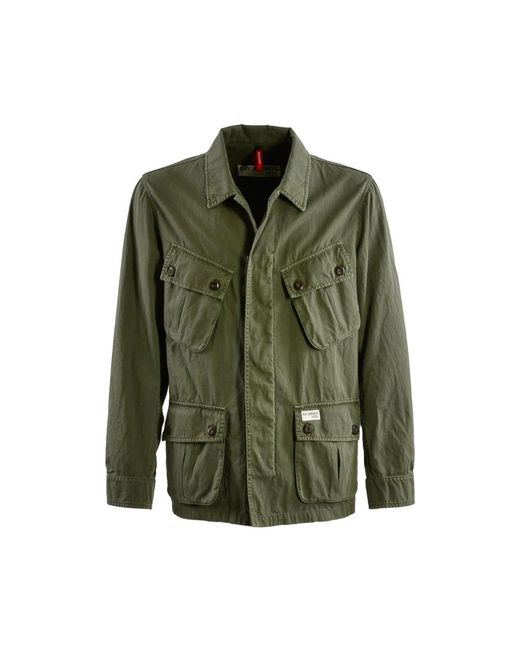 Jungle jacket in cotone di Fay in Green da Uomo