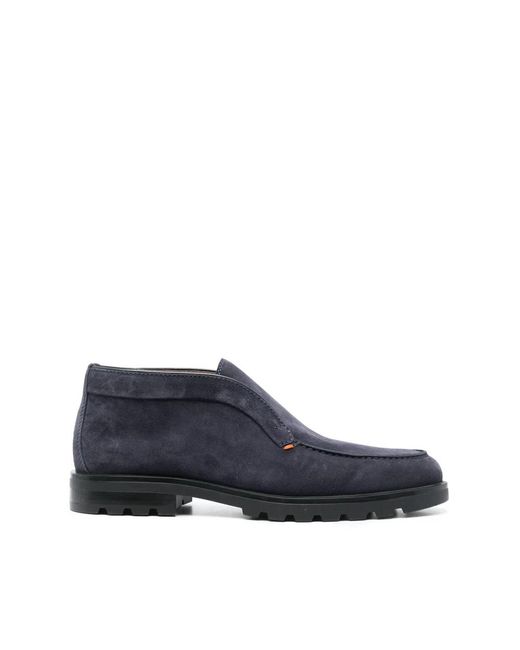 Santoni Blue Ankle Boots for men