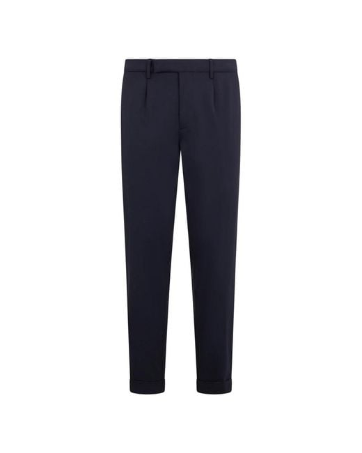 Moorer Blue Cropped Trousers for men