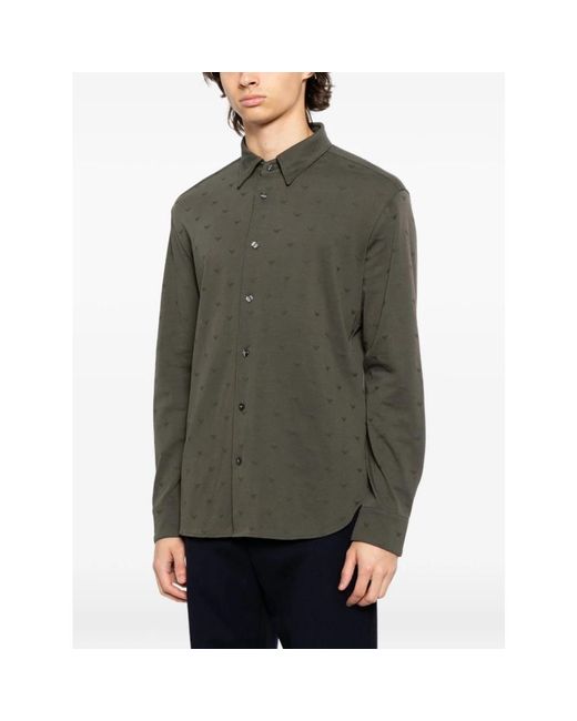 Emporio Armani Gray Casual Shirts for men