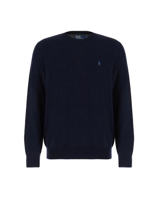 Round-Neck Knitwear Polo Ralph Lauren de hombre de color Blue