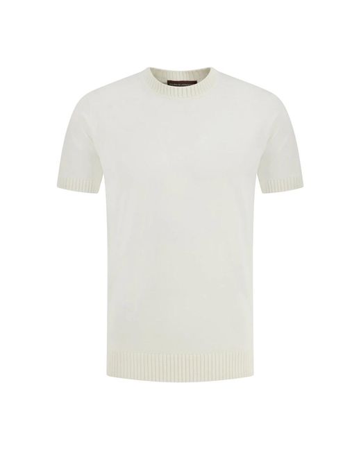 FILIPPO DE LAURENTIIS White Round-Neck Knitwear for men