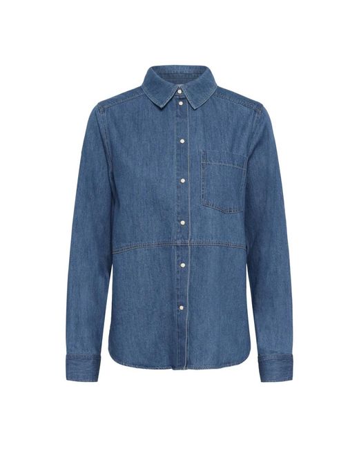 Part Two Denim Overhemden in het Blue