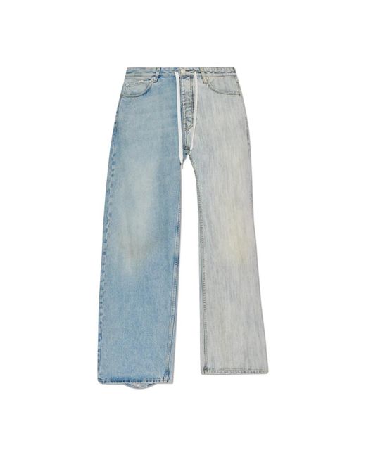 Balenciaga Wide Jeans in het Blue