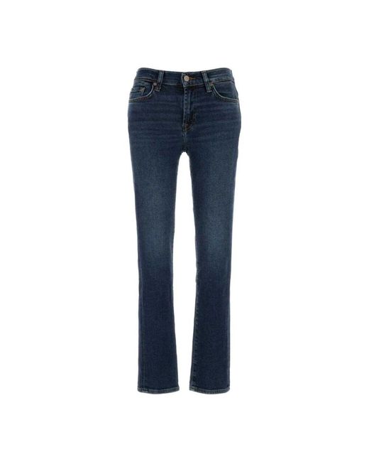 7 For All Mankind Blue Slim-Fit Jeans