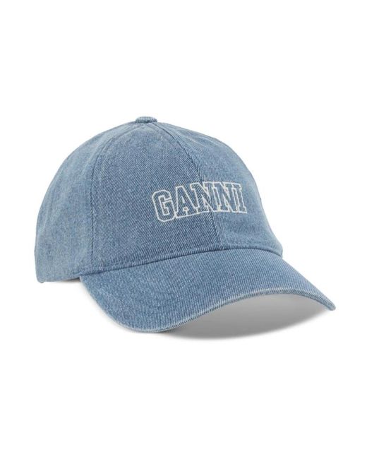 Ganni Blue Stylische visor cap
