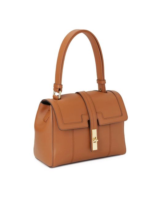 Kazar Brown Braune Handtasche Mit Klappe Und Griff