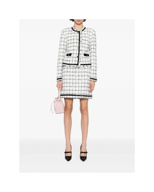 Karl Lagerfeld White Tweed Jackets