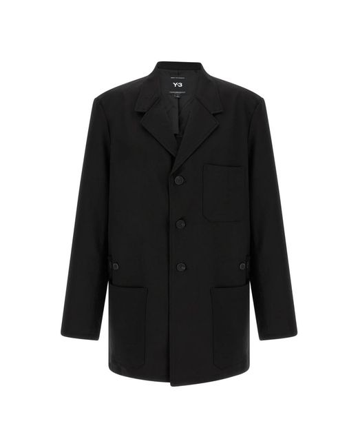 Y-3 Wool Chore Coat in het Black voor heren