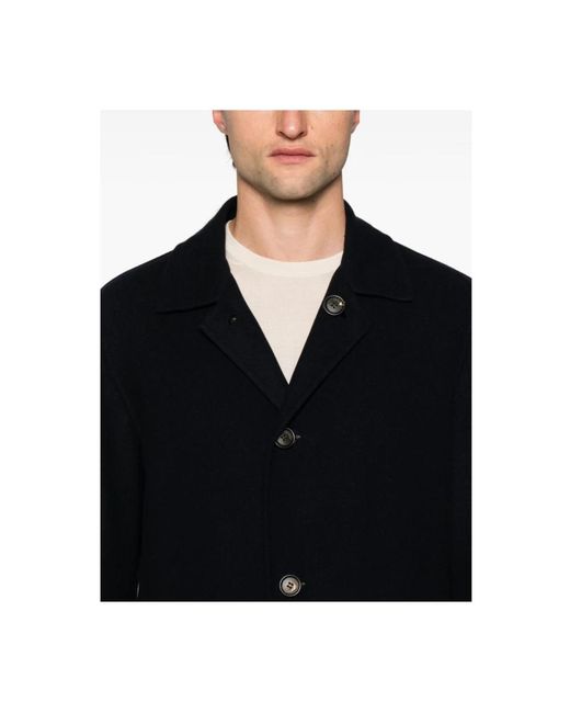 Eleventy Single-Breasted Coat in het Black voor heren