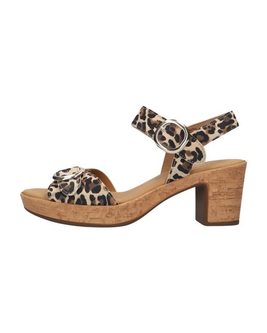 Gabor Brown Flat Sandalen